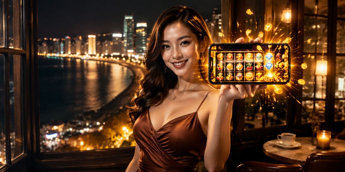 Người dùng Quy Nhơn xem trò chơi slot bên ly cà phê